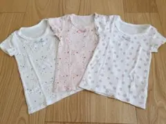 新品 アンダーシャツ 肌着 3枚セット 半袖 80cm 女の子用