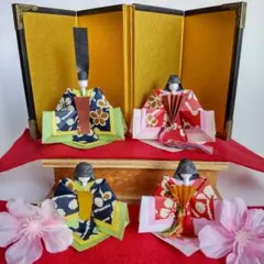２０ 親子雛 ひな祭り お雛様 雛飾り 桃の節句 折り紙 手づくり ハンドメイド