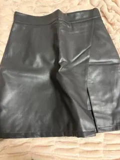 Loueme黒 レザー ミニスカート Mサイズ