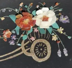 天然石 花車 額装 アート 置物my1 - メルカリ
