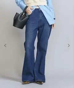 BEAUTY&YOUTH デニムフレアパンツ ―ウォッシャブル― タグ付き