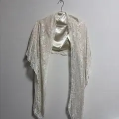 美品　ショール風レースボレロ　シャンパンゴールド