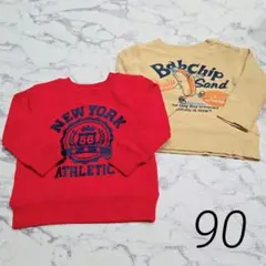 男の子　トレーナー　セット　90サイズ　裏起毛　長袖