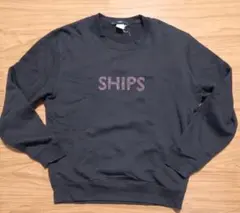 SHIPS　フラワー柄 ロゴ ユニセックス クルーネック スウェット　トレーナーのサムネイル