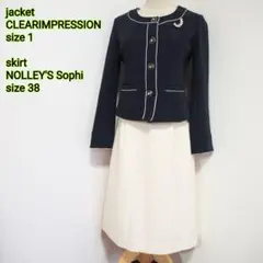 ママスーツ フォーマルスーツ スカートスーツ 卒業式 卒園式 七五三 M 紺