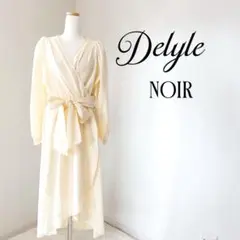 Delyle NOIR 丈違いラップワンピース　アイボリー