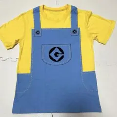 ミニオン風オーバーオールTシャツ　フリーサイズ