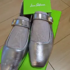 Sam Edelman メタリックシルバー フラットシューズ