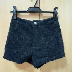 SHEIN ブラックツイードショートパンツ