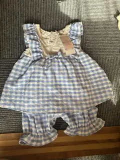 Angel Love 水色チェック ワンピースセット