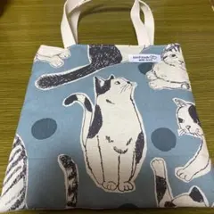 5点目100円♡新作♡新品♡ハンドメイド♡ねこちゃんトートバッグ 