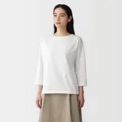 ゆう様専用　婦人　天竺編みボートネック七分袖Ｔシャツ　2枚