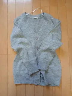 グレー Vネック ニットカーディガン 制服