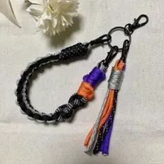 【#153】ハロウィンカラーパラコードスマホハンドストラップ