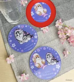 mofusand タイトー限定　夜桜満開アクリルコースター　モフサンドサメにゃん