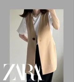 ZARA バックストラップベスト ゴールデンブラウン