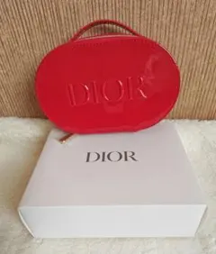 R*♡様 DIOR/ディオール　ノベルティエナメルポーチ　レッド