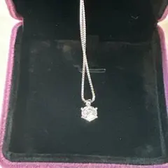 シルバー ダイヤモンド風 ネックレス レディース メンズ