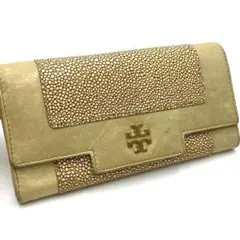 TORY BURCH トリーバーチ　長財布　ウォレット　ロゴ　ベージュ系のサムネイル
