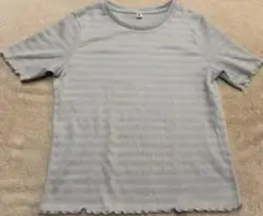 グレー 五分袖 Tシャツ Mサイズ