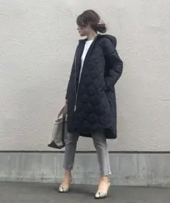 Emma Taylor 美シルエット3wayキルティングフードコート36