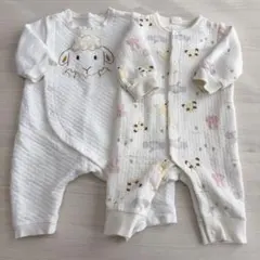 キルト　長袖ロンパース　70cm 2点セット