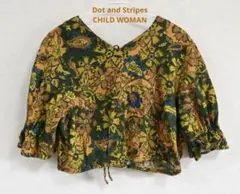 dot and stripes ワイルドフラワーブラウス　ショート丈　花柄