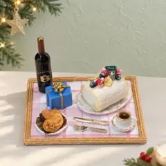 ミニチュア クリスマスケーキ ロールケーキ クッキー ギフトドールハウス