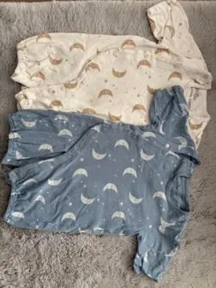 長袖ロンパース 50～60cm ２枚セット　バースデイ