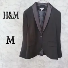 H&M テーラードジャケットブラック ショールカラー M相当 フォーマル きれい