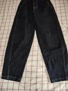 ダークブルーデニムストレートパンツ