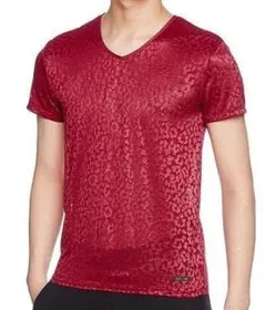 4◆定価:9,180円◆HOM/オム◆Vネック 半袖Tシャツ◆L◆カシスソーダ