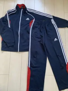 adidas ジャージ　ネイビー/レッド 160