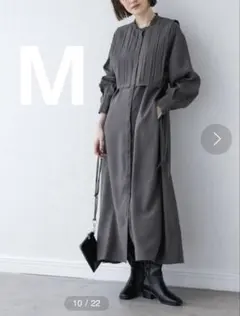 アパートバイローリーズ レイヤードワンピース 長袖 ワンピース　グレー