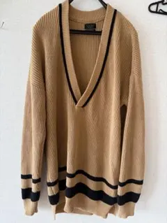 ZARA MAN ベージュ Vネックニット Mのサムネイル