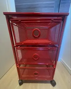 廃盤品 IKEA イケア 3段 ワゴン DRAGGAN キャスター付　赤 レッド 廃盤・希少】IKEA イケア DRAGGAN ドラッガン 3段ワゴン レッド - メルカリ