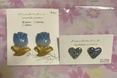 ハンドメイド　ピアス2点