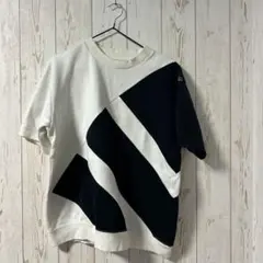 adidas オリジナルス 切替デザイン 半袖スウェット ブラック ホワイト