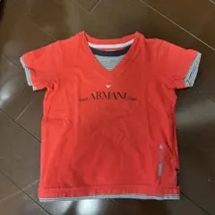 サリーさん専用 ARMANI JUNIOR レッド Vネック Tシャツ 3Aのサムネイル