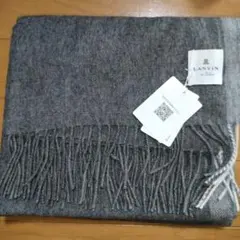 ランバンオンブルー グレー ストール マフラー 新品タグ付き