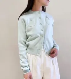 CABaN コットンカシミヤ クルーネックカーディガン