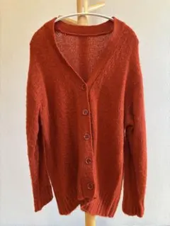 イーザッカマニアストアーズ 起毛シャギーモヘアタッチVネックカラーカーディガン