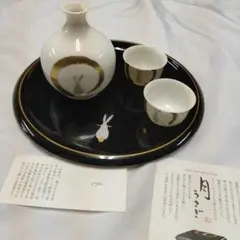 ⭐️超レア品⭐️深川製磁 月見うさぎ 酒器揃い 徳利 盃 セット 酒器
