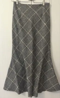 千鳥柄マーメイドロングスカート