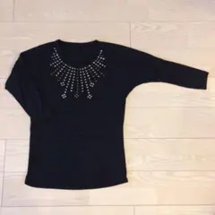 JEANASIS 黒 カットソー トップス