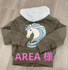 H&M アウター　ブルゾン　ユニコーン　MA-1 カーキ　女の子　春　130
