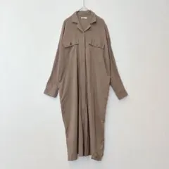 CRAFT シャツワンピース ロング丈 羽織 茶　ブラウン　フリーサイズ