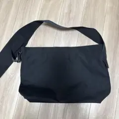 MUJI 太ベルトスクエアショルダーバッグ 黒