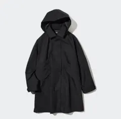 UNIQLO ブロックテックリラックスハーフコートサイズM ブラック