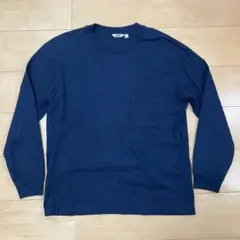 UNIQLO U クルーネックT（長袖） ネイビー Mサイズ ポケット付